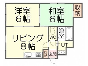 セラディール新発寒Aの物件間取画像